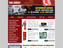 Tablet Screenshot of firedirect.ie